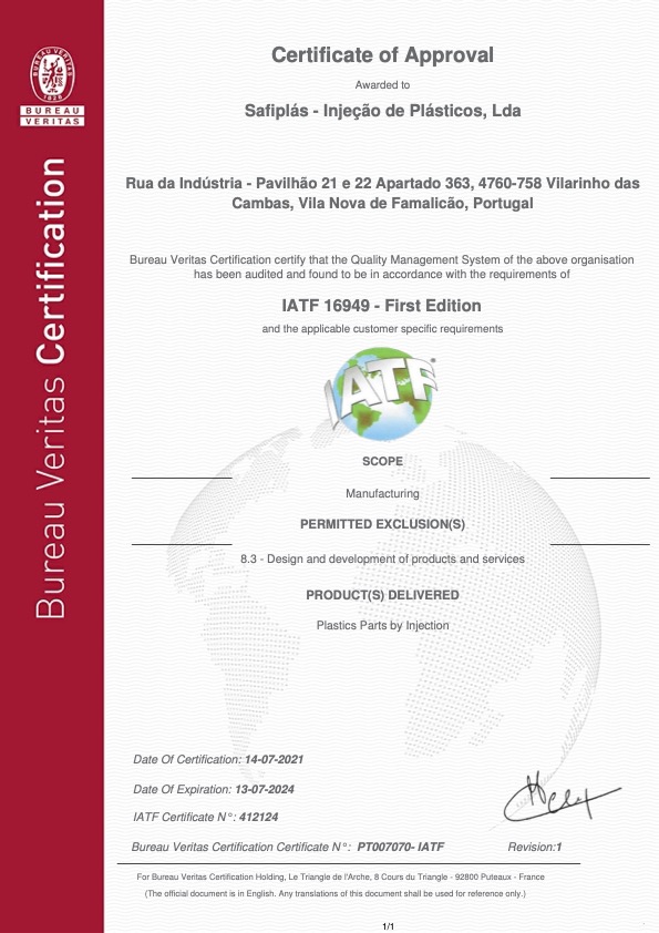 Certificado IATF